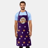 Halloween patroon en boodschap schort (Gedragen)