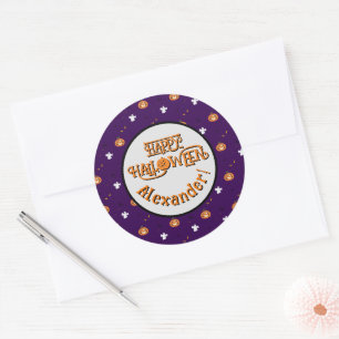 Halloween patroon en griezelig bericht Sticker