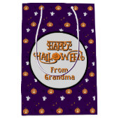 Halloween patroon en spookachtige boodschap medium cadeauzakje (Voorkant)