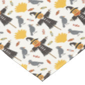 Halloween patroon enge maïs veld personages tafelkleed (Gekanteld)