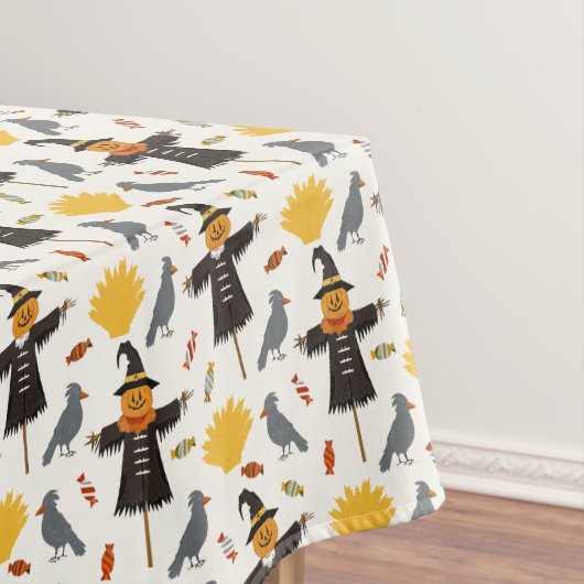 Halloween patroon enge maïs veld personages tafelkleed (Voorbeeld)