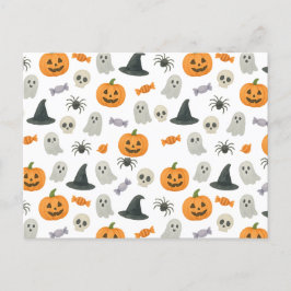 Halloween patroon feestdagenkaart