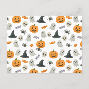 Halloween patroon feestdagenkaart