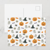 Halloween patroon feestdagenkaart (Voorkant / Achterkant)