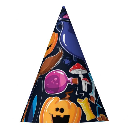 Halloween patroon feesthoedjes (Voorkant)
