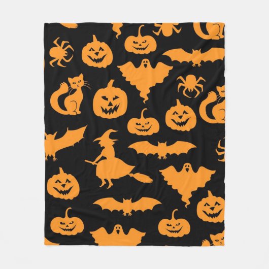 Halloween patroon fleece deken (Voorkant)