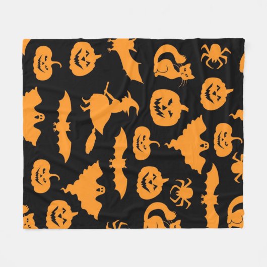 Halloween patroon fleece deken (Voorkant (Horizontaal))