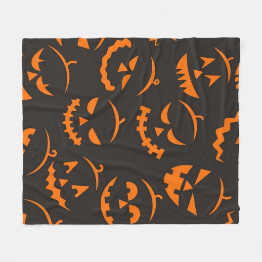 Halloween patroon fleece deken (Voorkant (Horizontaal))