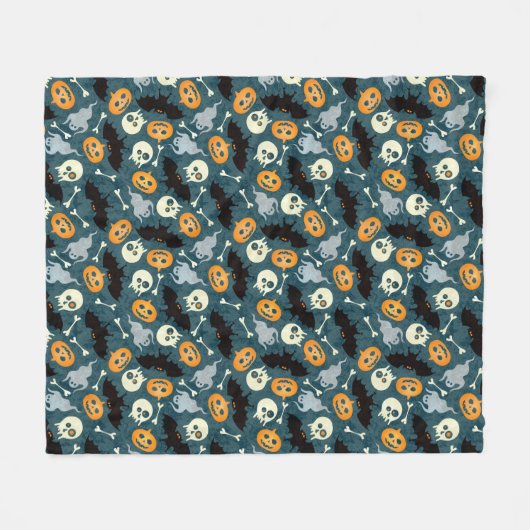 Halloween patroon fleece deken (Voorkant (Horizontaal))