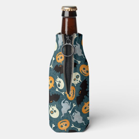 Halloween patroon flesjeskoeler (Fles Achterkant)