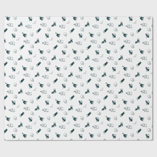 Halloween Patroon Gift Wrap papier (Vlak)