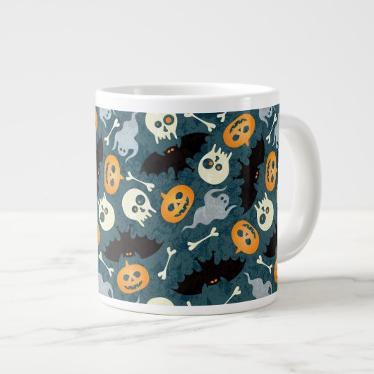 Halloween patroon grote koffiekop (Voorkant rechts)