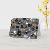 Halloween Patroon Kaart (Gele Bloem)