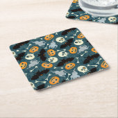 Halloween patroon kartonnen onderzetters (Schuin)