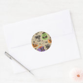 Halloween patroon klassieke ronde sticker (Envelop)