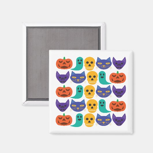 Halloween Patroon Magneet (Voorkant / Achterkant)