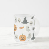 Halloween patroon matglas koffiemok (Voorkant rechts)