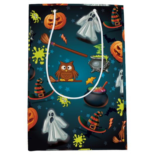 Halloween patroon medium cadeauzakje (Voorkant)