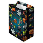 Halloween patroon medium cadeauzakje (Achterkant Gekanteld)