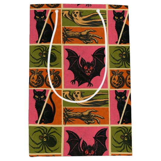  Halloween Patroon Medium Cadeauzakje (Voorkant)