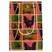 Halloween Patroon Medium Cadeauzakje (Achterkant)