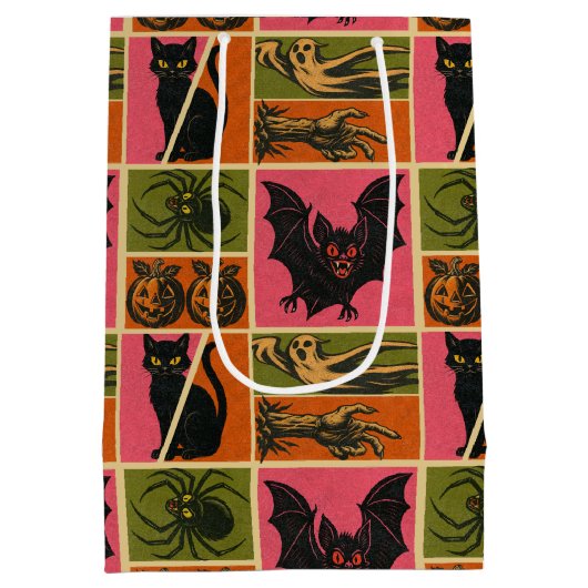  Halloween Patroon Medium Cadeauzakje (Achterkant)