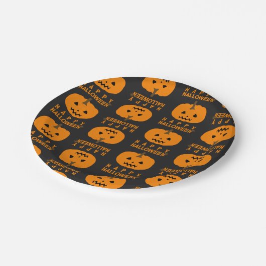 Halloween Patroon met Bord van pompoenpapier (Gekanteld)