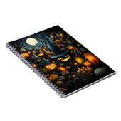Halloween patroon met heks Pet en koele pompoenen Notitieboek (Rechterzijde)