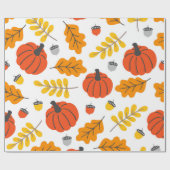 Halloween patroon met pompoenen en uitvallen cadeaupapier (Vlak)