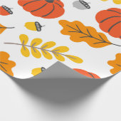 Halloween patroon met pompoenen en uitvallen cadeaupapier (Hoek)