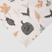 Halloween patroon met pompoenen en vogels. tissuepapier (Detail)