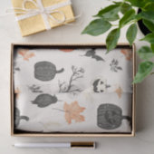 Halloween patroon met pompoenen en vogels. tissuepapier (Geschenk)