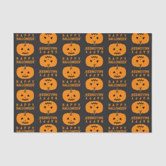 Halloween Patroon met pompoenpapier Tissuepapier (Voorkant)