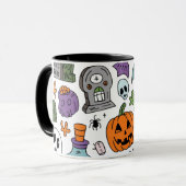 Halloween patroon mok (Voorkant links)