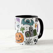 Halloween patroon mok (Voorkant rechts)
