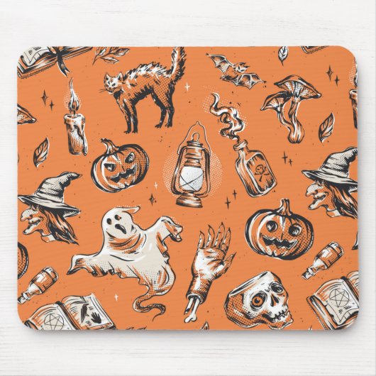 Halloween Patroon Muismat (Voorkant)
