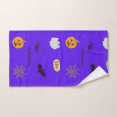 Halloween patroon op blauw handdoek (Handdoek)