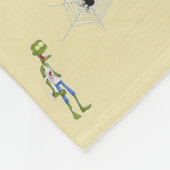 Halloween patroon op crème fleece deken (Hoek)