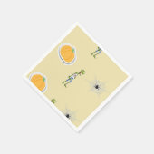 Halloween patroon op crème servet (Hoek)