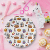 Halloween patroon op papieren bordje (Feest)
