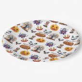 Halloween patroon op papieren bordje (Gekanteld)