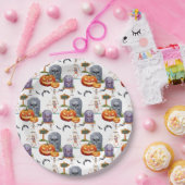 Halloween patroon op papieren bordje (Feest)