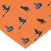 Halloween patroon op sinaasappel korte tafelloper (Hoek)