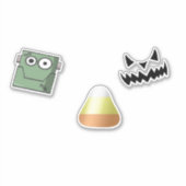 Halloween patroon op sticker (Voorkant)
