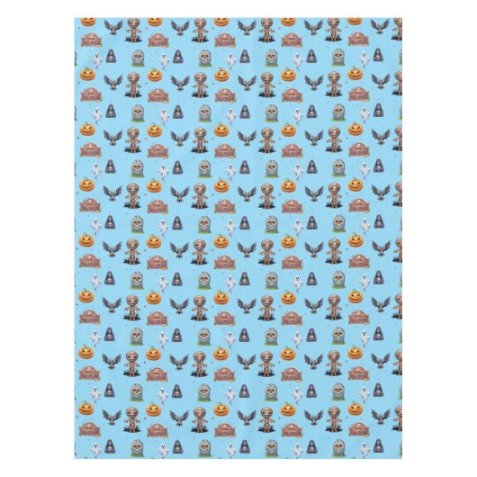 Halloween patroon op tafelkleed (Voorkant)