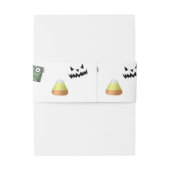 Halloween patroon op wit uitnodigingen wikkel (Achterkant Voorbeeld)