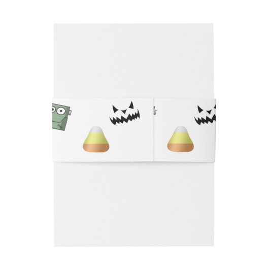 Halloween patroon op wit uitnodigingen wikkel (Achterkant Voorbeeld)