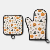 Halloween patroon ovenwant & pannenlap set (Voorkant)