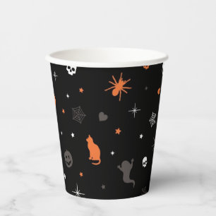Halloween patroon papieren bekers