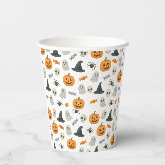 Halloween patroon papieren bekers (Achterkant)